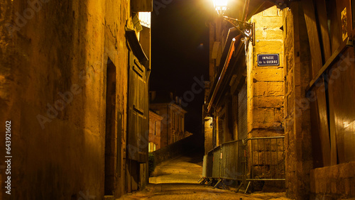 Centre-ville de Sarlat-La-Canéda, en pleine nuit