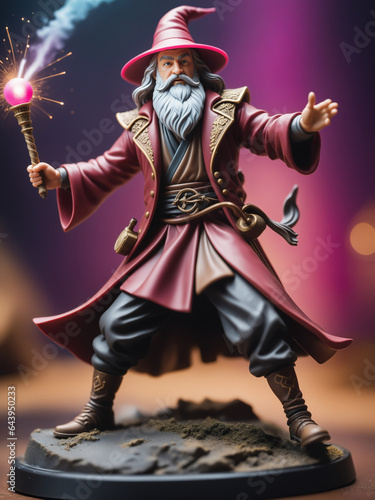 red wizard figure game asset