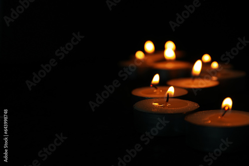 Concept of sadness and sorrow - sorrow candles