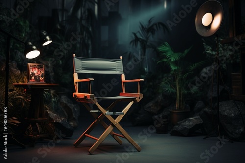 A studio's centerpiece: the director's chair, where vision meets action.