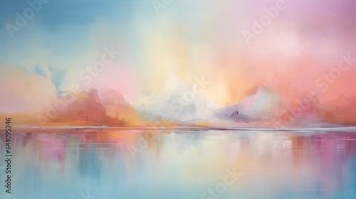 Abstract art painting landscape. Modern art background
