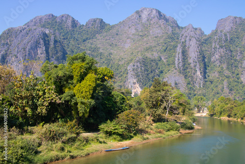 Chilled rural scape in Vang Vieng, Laos