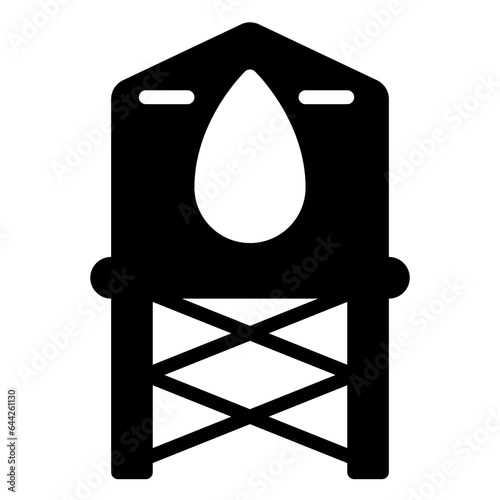water tower icon, glyph icon style