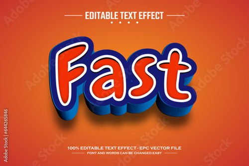 Fast 3D editable text effect template