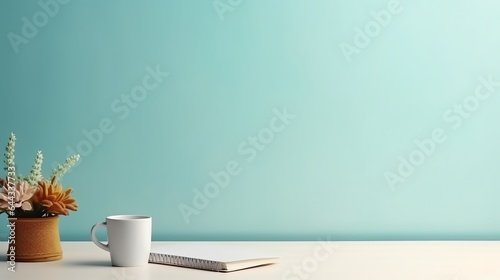 office desk with copy space background