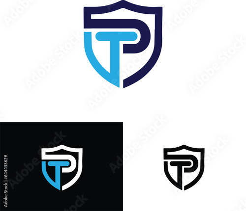TP Abstract initial letter alphabet logo design. TP logo, Letter T and P logo design combination, P and T icons