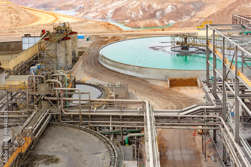 The water treatment facility at a copper mine and processing plant.