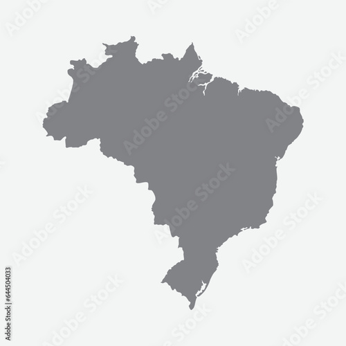 Brazil silhouette map