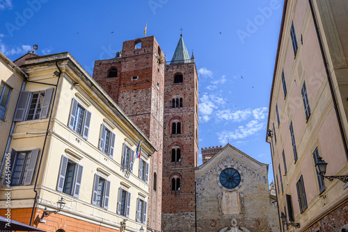 Albenga, torri del centro storico, Italia