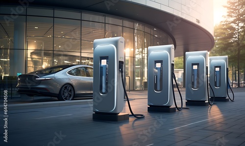 Modern electric vehicle chargers for charging car