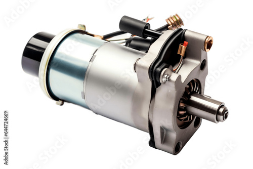 Starter Motor on Transparent Background, PNG, Generative Ai