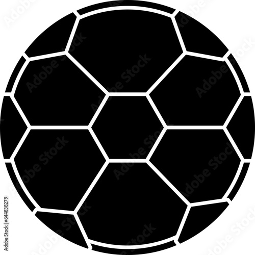 Football Or Soccer Icon In B&W Color.