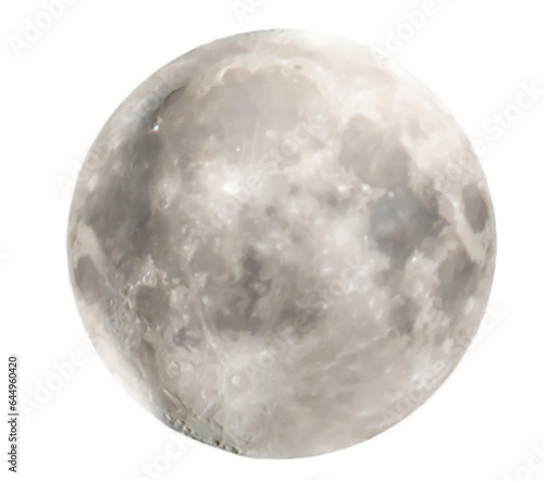 Full moon in PNG isolated on transparent background