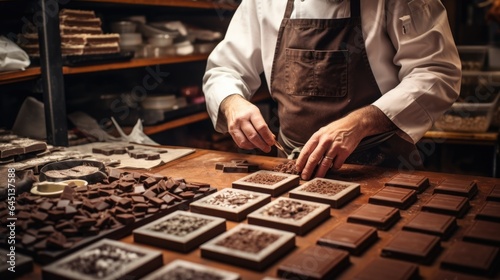 chocolatier crafting artisanal chocolates generative ai