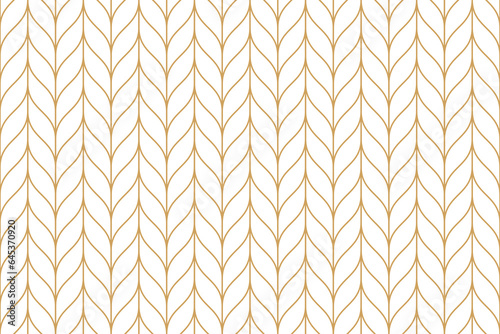 Luxury ornamental seamless pattern in Arabian stye with golden wavy line. Oriental geometric repeat background, png transparent.
