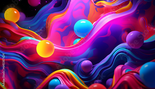 Neon shades melding together in an abstract background