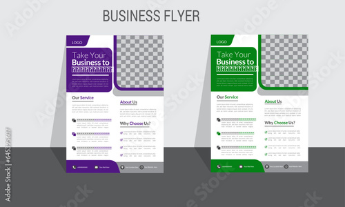 Corporate business flyer template flyer in A4 with colorful business proposal.