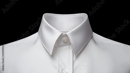  a white dress shirt with a collar and a button down. generative ai