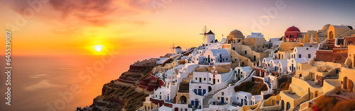 Santorini is one of the Cyclades islands in the Aegean Sea. created by artificial intelligence
