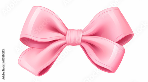 Hand drawn cartoon beautiful pink bow illustration 