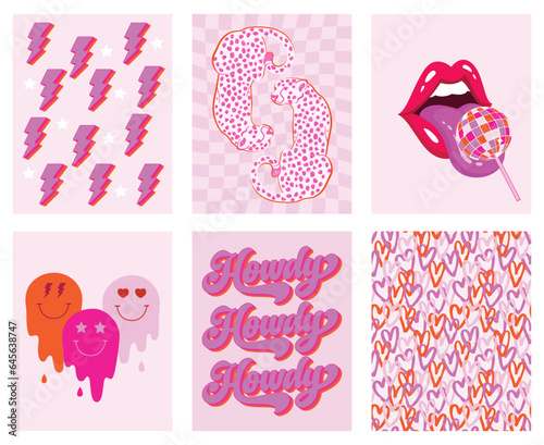 Preppy Pink Room Decor Collection - Aesthetic Vector Wall Art Prints