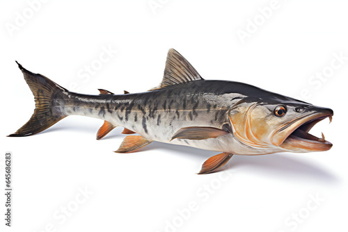 Pike fish isolated on a white background