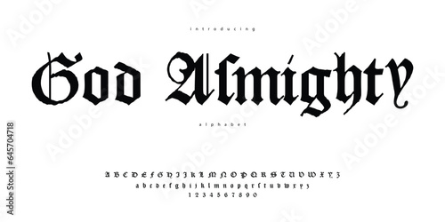 Broken Script Old English Blackletter Font Alphabet Typeface Typography