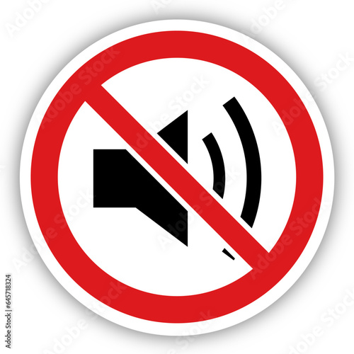 Panneau interdiction signalisation interdit rond rouge klaxon bruit sons