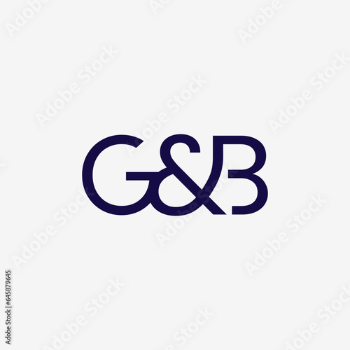 letter G and B alphabet monogram logo simple vector. GB monogram letter alphabet logo design