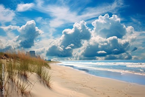 Discover Topsail Island Beach: A Stunning Landscape of Blue Water, Sandy Coast and Blue Sky