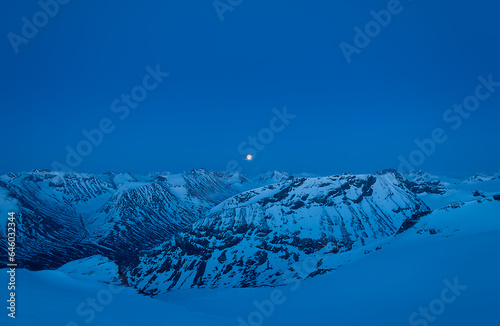 Jotunheimen at night, late May. Full moon.