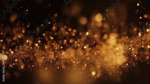  Abstract Luxury Gold Background with Gold Particle Glitter Vintage Lights Background Christmas Golden Light Shine Particles Bokeh on Dark Background Gold Foil Texture Holiday Concept