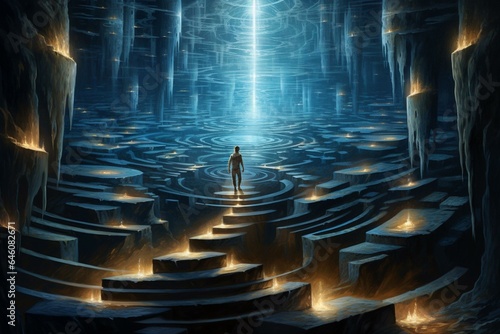 Luminous passage connecting minds, evolving into wellspring of awareness. Generative AI