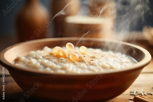 Morning porridge background