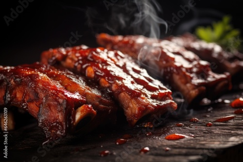 Spare ribs background