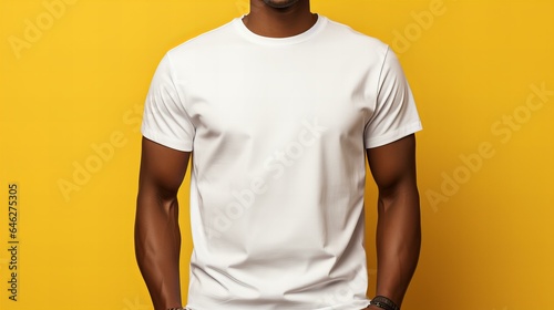 白いTシャツの男性