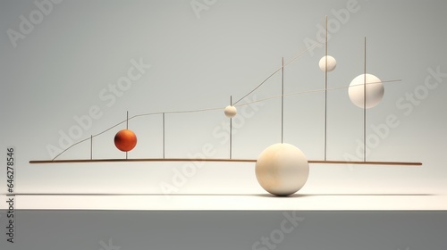 Balance Pivot: A simple pivot point balancing financial assets on a clean, minimalist fulcrum