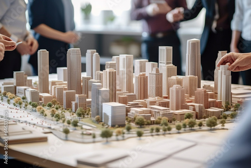 建築模型の都市計画イメージ「AI生成画像」