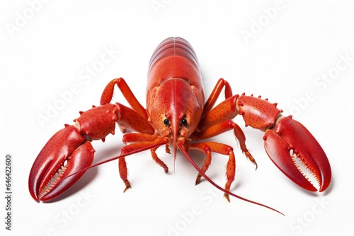 Lobster digital illustration, white background. Generative AI