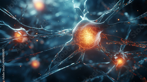 neurons and nerve synapses in the body, generative ai