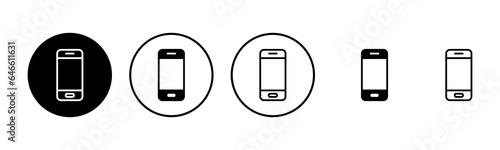 Phone icon set illustration. Call sign and symbol. telephone symbol