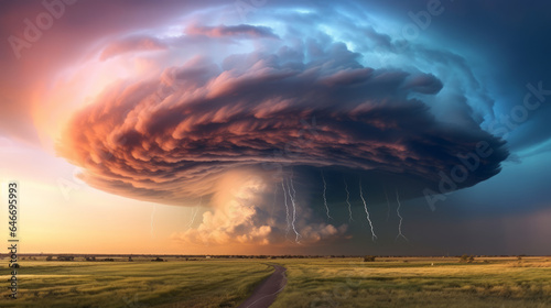 The vortex of storm, cumulonimbus generative ai