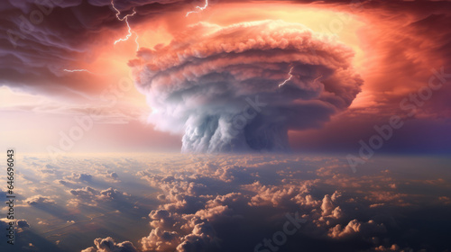 The vortex of storm, cumulonimbus generative ai