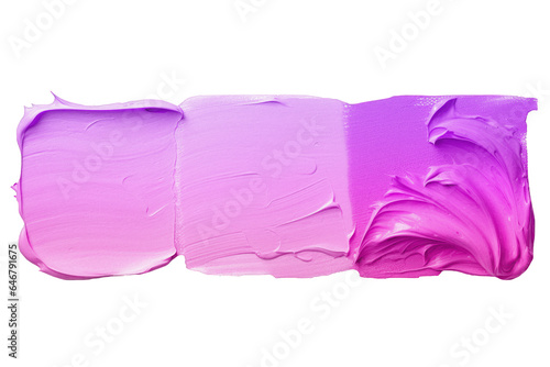 pink and purple acrylic oil paint brush stroke on transparent png background isolated