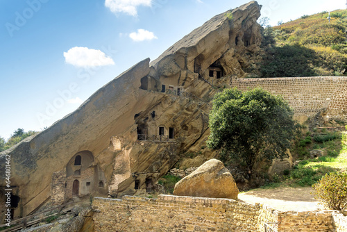 The famous monastery of Dawid Gareji in eastern Georgia in the desert. 