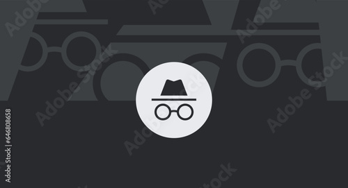 Incognito Icon. Browse in private. Vector Illustration 10 eps.