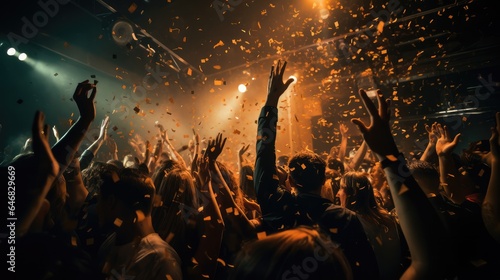 Beautiful young women celebrating having fun at a party