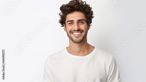 portrait of a smiling man isolated on white background