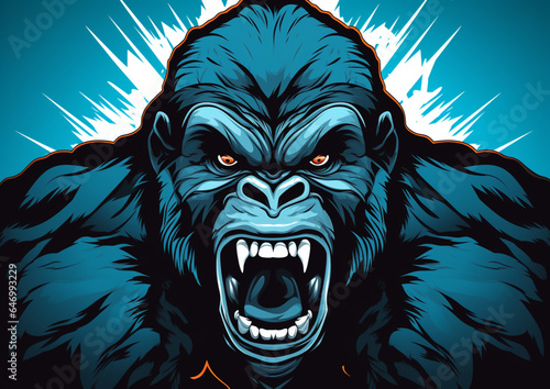 angry Gorilla vector design