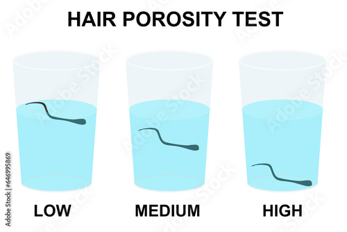 Natural hair porosity float test infographics